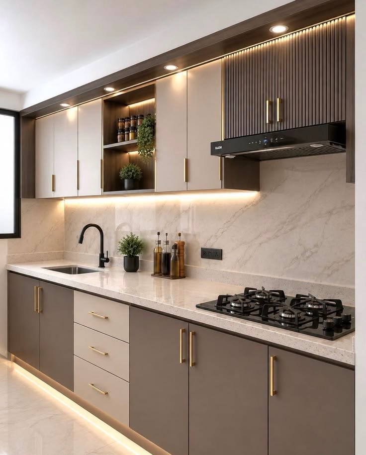 Straight kitchen